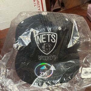 NewAdidas Brooklyn Nets Black Fitted Cap